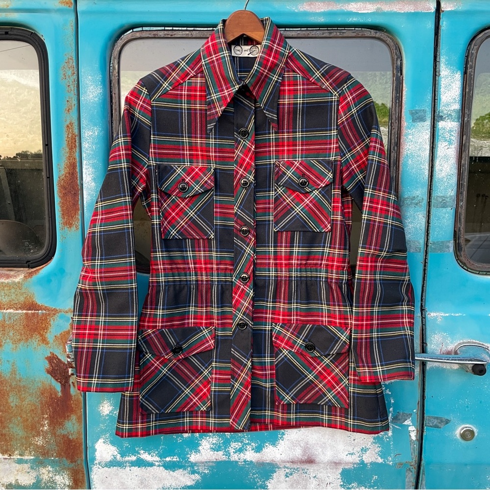 Vintage 70s Red Plaid Fitted Western Style Jacket – Time and Place Small